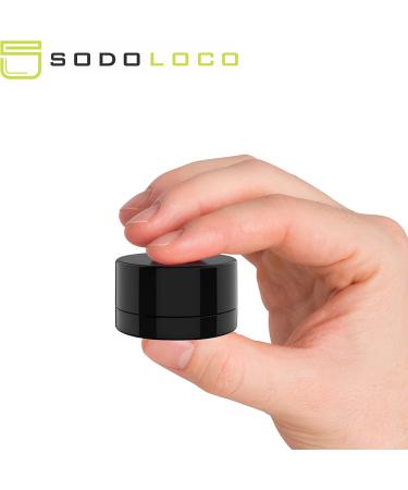 200 Pack 9ml Thick Black Glass Containers with Gloss Black Child Resistant Lids | Ideal Jars for Oil  Lip Balm  Wax & Cosmetics - Buy Online on GoSupps.com