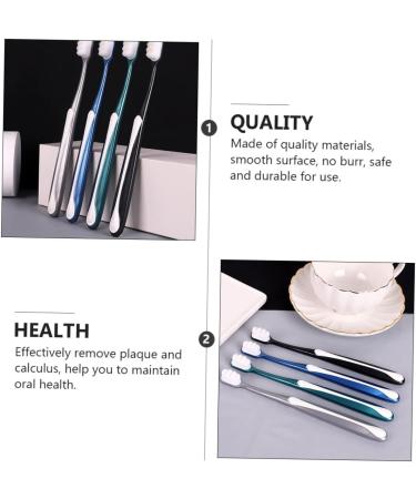 Frcolor Soft Toothbrush Set for Adults - 4 Portable & Flexible Toothbrushes for Home Use - Effective Tooth Cleaning - Buy Online on GoSupps.com