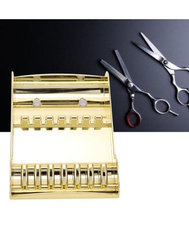 Hair Shears Holder Haircut Scissors Storage Rack Professional Hairdressers for Professional Barber Shop (Gold)