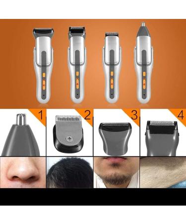 Premium Cordless Hair Clipper & Beard Trimmer Kit for Men - Waterproof USB Rechargeable - 4 in 1 Grooming Solution - Buy Online on GoSupps.com