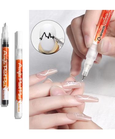 Ikasus Nail Graffiti Pen - Fast-Drying Nail Art Painting Tool for Acrylic Natural & Gel Nails - Black DIY Nail Beauty Pencil - Buy Online on GoSupps.com