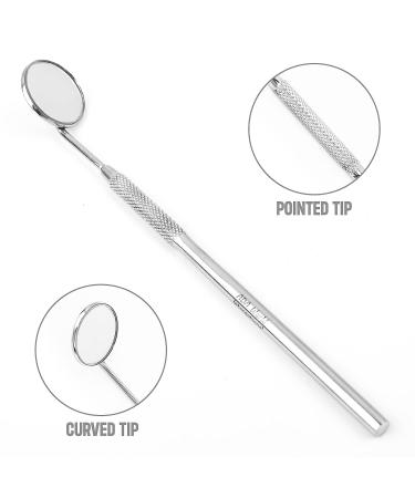 Stainless Steel Dental Plaque Remover Kit - 3 Pcs Dental Cleaning Set with Dentist Mirror for Men, Women, Kids - Home Use - Buy Online on GoSupps.com