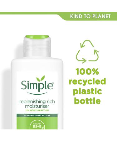 Simple Kind to Skin Replenishing Rich Moisturiser 125ml - Hydrating Face Cream - Buy Online on GoSupps.com