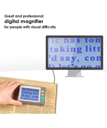 Electronic Reading Aid Digital Magnifier 3.5 Inch Portable Digital Magnifier 3X-15X HDMI Connected to HDTV Handheld Digital Magnifier - Buy Online on GoSupps.com