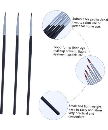 Baluue 4pcs Fine Eyeliner Brush Eye Shadow Travel Lipstick Brush Makeup Black Fiber - Buy Online on GoSupps.com