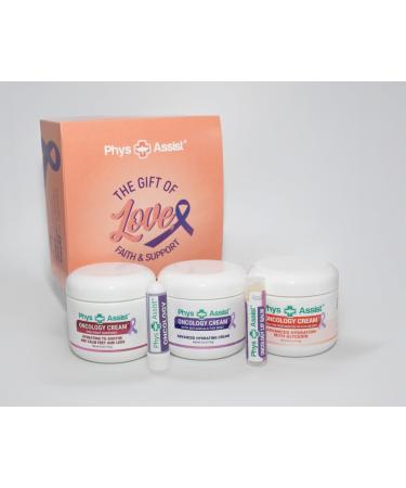 PhysAssist Bundle Oncology Kit - Comfort Kit For Chemo Patients. Essentials for Face Body & Feet. Includes Oncology Botanicals Recovery and Foot Support. (3-4 oz) lip balm and nausea inhaler