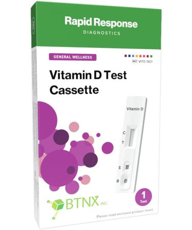BTNX Rapid Response Vitamin D Test Cassette (Fingerstick Whole Blood) At-Home Self-test for Vitamin D Deficiency Accurately Check Vitamin D Levels Fast Results in 10 Minutes - Buy Online on GoSupps.com