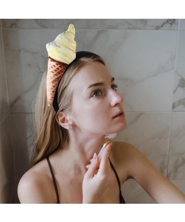 DOITOOL Ice Cream Cone Headband Ice Cream Party Hat Costume Party Accessory Headband Adult Food Vendor Ice Cream Cone Mini Hat for Food Themed Party Decorations - Buy Online on GoSupps.com