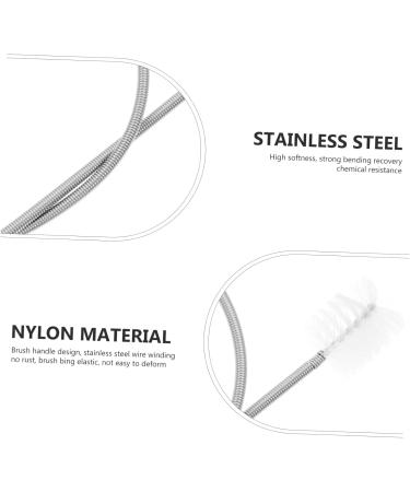 Hose Brush Sink Cleaning Brush Sink Cleaner Tube Cleaner Water Brush Brush Spring Silver 60X0.2X0.2CM - Buy Online on GoSupps.com