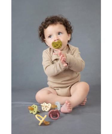 Buy Hevea Colored Natural Rubber Pacifier - Eco-Friendly BPA-Free Plant-Based (Olive 3-36 Months) - Safe & Sustainable Baby Soother - Buy Online on GoSupps.com