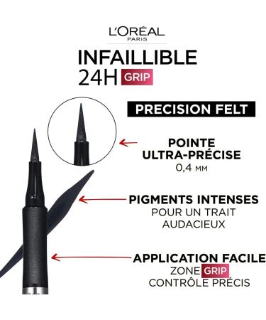 L Or al Paris - Precision Felt Eyeliner - Ultra Fine Tip - Water Resistant & Transfer-Free - Infallible Grip Precision Felt Liner - Shade: Brown - 6.3 g - Buy Online on GoSupps.com