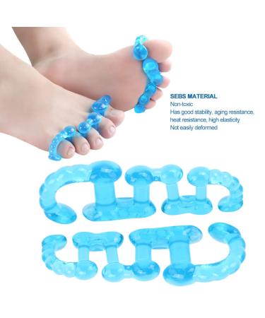 Yosoo Hallux Valgus Corrector - 2 Pairs 5 Holes Toe Separators for Pain Relief | Soft Elastic SEBS Material | Shock Absorption & Foot Stress Relief | International Shipping Available - Buy Online on GoSupps.com