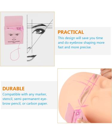 Healeved 4pcs Eyebrow Measurement Tool Eye Brow Corrector Eyebrow Measuring Tool Eyebrow Mapper Tool Pink - Buy Online on GoSupps.com