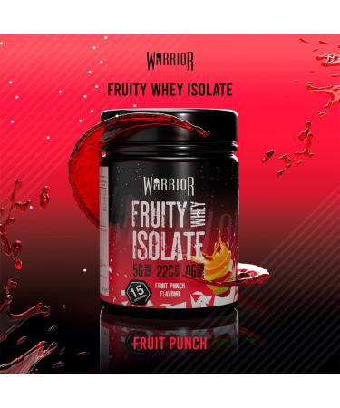 Warrior Fruity Clear Whey Isolate Protein Powder - Fruit Punch Flavor, Rapid Digesting Post Workout Shake, Low Sugar - 15 Servings (375g) - Buy Online on GoSupps.com