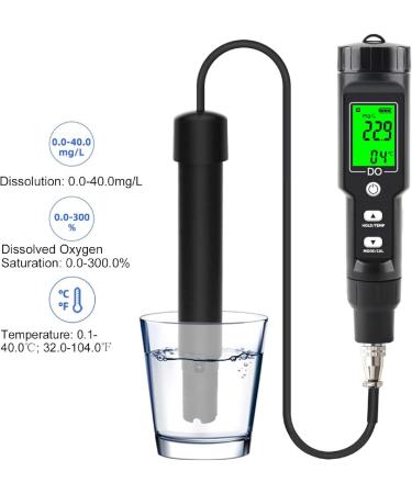 Professional Digital Pen Test for Dissolved Oxygen | 0.0 40.0 mg/l Detector with Backlight for Aquariums & Aquaculture - International Shipping Available - Buy Online on GoSupps.com