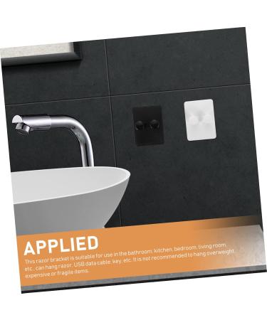 Homsfou 30 Pcal Shaver Holder | Razor Organizer Hooks for Shower | 5-Pack Seamless Bathrobe Wall Door Storage | Black & White 7.5x5.5x3cm - Buy Online on GoSupps.com