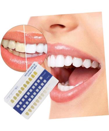 Buy Healifty 20-Piece Tooth Color Scale Set | PVC Bleached Color Chart for Accurate Tooth Shade Matching - Buy Online on GoSupps.com