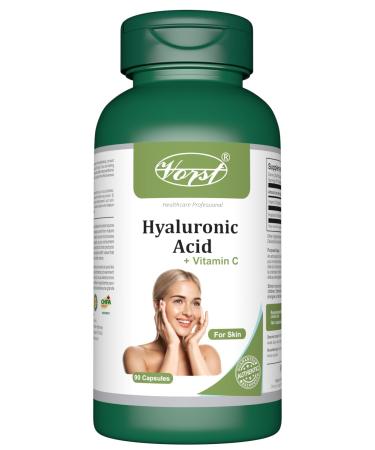 VORST Hyaluronic Acid Supplement for Skin 90 Capsules | Powder Pills | 1 Bottle 90 count (Pack of 1)