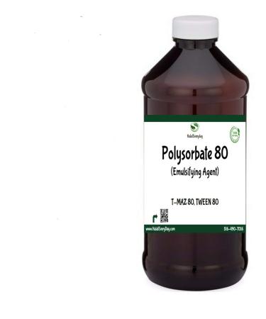 Polysorbate 80 - 100% Pure Oil Soap Making Supplies Bath Body Tween 80 T-Maz 80 (8oz)