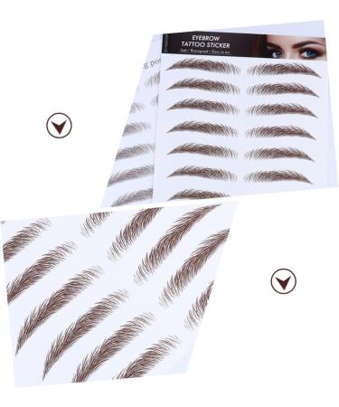 Angoily 4pcs Eyebrow Stickers Decal Stickers Brown Eyebrow Sticker 6d Hair-like Eyebrows Stickers 4d Tool - Buy Online on GoSupps.com
