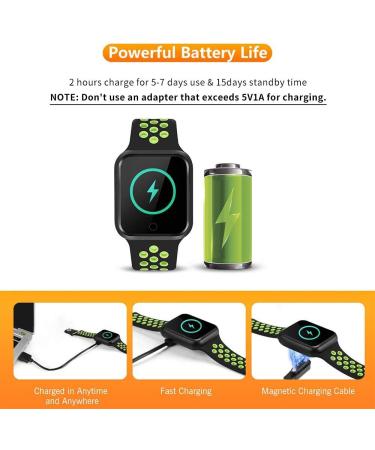 Wafa Fitness Tracker with Heart Rate Blood Pressure Monitor - Waterproof Smart Watch for Kids Women and Men - Activity Tracking Pedometer Watch - Green - Buy Online on GoSupps.com
