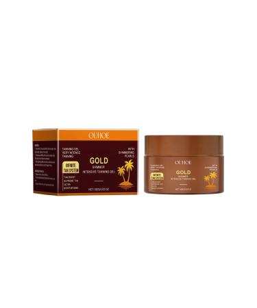 Golden Glitter Tanning Gel Summer Outdoor Beach Gentle Moisturizing Tanning Aid Wheat Skin Tone Tanning Cream