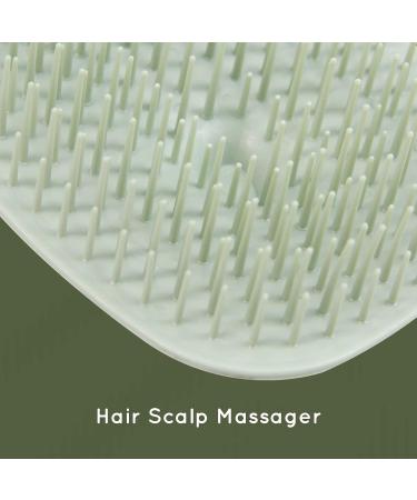 ecoed Scalp Massager Shampoo Brush - Dandruff Removal & Scalp Care - Wet/Dry Detangler for Men & Women - Short/Medium Hair - Green - Buy Online on GoSupps.com