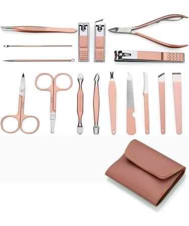 Jiklophg Manicure Kit 16 Pieces Spoon Ear Stainless Steel Nail Clippers Travel Manicure Scissors for Nails - Buy Online on GoSupps.com