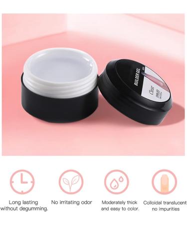 Nude Color Nail Extension Gel Kit with Nail Brush & 100Pcs Forms - UV/LED Builder Gel for Nails Art Beginners - Buy Online on GoSupps.com