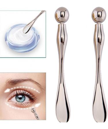 2pcs Massage en M tal Massage B ton Anti-Ride Masque Applicateur De Cr me pour Les Yeux M lange des Spatules Scoop Eyes Massage Bar De Beaut Ilver - Buy Online on GoSupps.com