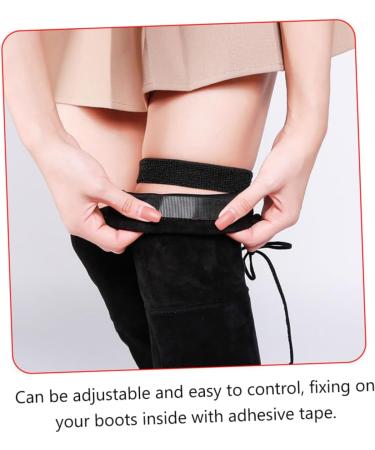 FRCOLOR Women's Knee High Boots Anti-Slip Elastic Straps Set | Adjustable Boot Straps for Secure Fit & Anti-Drop Solution | Long Barrel Polyester Stickers for High Boots - Buy Online on GoSupps.com