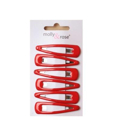 RCL hair clips 5 cm red