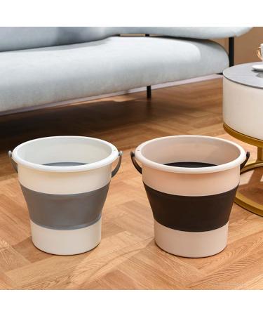 Portable Folding Bucket with Handle Lightweight Small Cleaning Bucket Outdoor Bucket Space Saving Beef - Buy Online on GoSupps.com