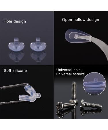 Glasses Repair Set - 10 Pairs Silicone Nose Pads Screws Tweezers & Cleaning Cloth for Easy Fixes - Buy Online on GoSupps.com