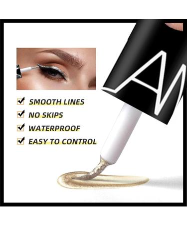 Shiny Glitter Liquid Eyeliner Kit - Waterproof Diamond-Shaped Eyeliner Set - Quick Dry Shimmer Silver Gold Beauty Makeup - 5 Colors - Buy Online on GoSupps.com