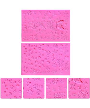 Lurrose Nail Tools - 2 Silicone Template Plates for DIY Nail Art | 3D Animal & Pebble Designs - Buy Online on GoSupps.com