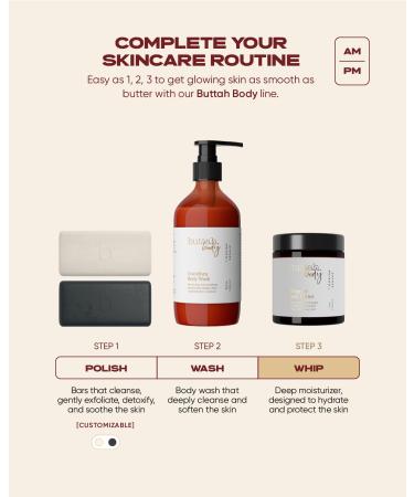 Buttah Skin Whipped Body Butter 4oz - 100% Natural & Organic - Pure Virgin Raw African Shea Butter - Moisturizer for Melanin Rich Skin - Black Owned Skincare - Buy Online on GoSupps.com