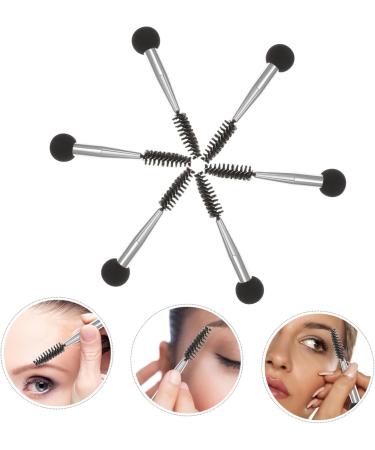 Angoily 6pcs Double Ended Eyebrow Brush Sponge Eyeshadow Eye Shadow Brush Makeup Brush Miss Make up Tool 7.6x1.4cm As Shown - Buy Online on GoSupps.com