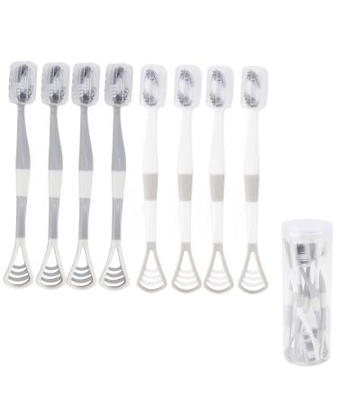 2 in 1 Toothbrush with Tongue Cleaner | Portable Long Handle Tongue Brush & Case for Adults & Kids - Buy Online on GoSupps.com