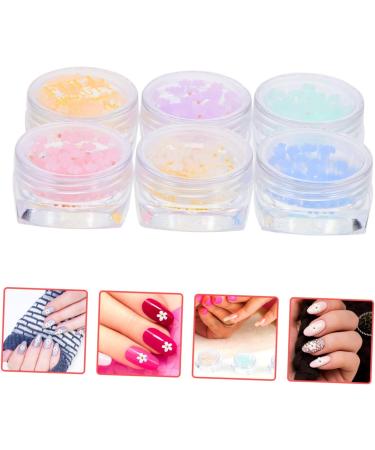 minkissy 6 Boxes Nail Art Accessories Nail DIY Charms Manicure Nail Rhinestones Flower Girl Jewelry Girl Nail DIY Adornment Beautiful Nail Art DIY Adornment Pretty Steel Ball 3D Resin - Buy Online on GoSupps.com