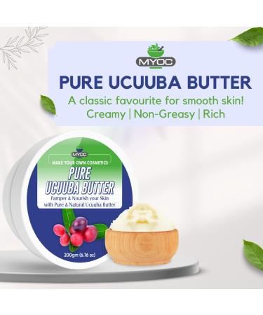 Ucuuba Butter | Kosmetische Qualit t | Reich an Myristins ure f r Hautpflege Balsame Seifen und Haarmasken | Ideal f r DIY-Sch nheitsformulierungen 200 g / 7 05 oz - Buy Online on GoSupps.com