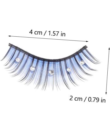 POPETPOP 5 Pairs Fake Lashes Natural False Eyelashes Rhinestone Eyelashes Diamond Lashes Blue Lashes Reusable Black Eyelashes Lashes with Color Fiber With Diamond Rhinestones - Buy Online on GoSupps.com