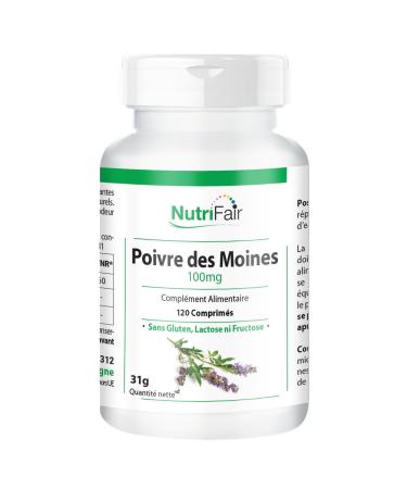 Monk pepper 100mg - Chattilier & Zinc - 120 tablets - High dosed - 100% vegan - German production & laboratory tests - NutriFair | Premium & Fair