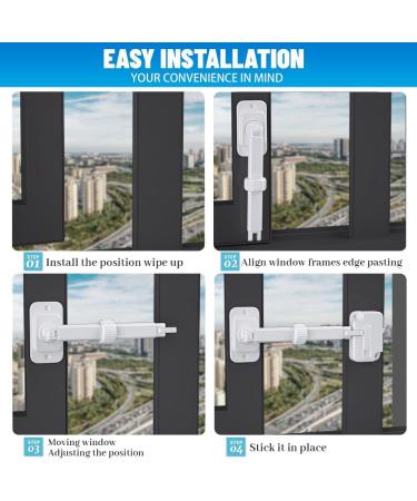 2Pcs Child Safety Window Restrictors Mivitoom Ventilation Restrictors Locks for Upvc Window No Drilling Required - Buy Online on GoSupps.com