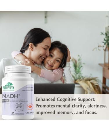 NADH+ - Cognitive Support Antioxidant by Provita | Maintain Mental Clarity Focus & Memory | Brain Health Support | Increase Energy Production | NADH Coenzyme Q10 & Chlorophyll | 60 Capsules - Buy Online on GoSupps.com