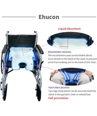 Wheelchair Seat Belt Highly Absorbent Incontinence Pad Wheelchair Safety Harness for Positioning Elderly Waterproof Seat Pad with Adjustable Straps(Pack of 1) - Buy Online on GoSupps.com