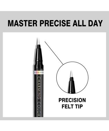 Music Flower Coloured Waterproof Liquid Eyeliner Pencil | Smudge-Proof & Flexible | Multiple Colour Options | Easy Control Pen | White - Buy Online on GoSupps.com