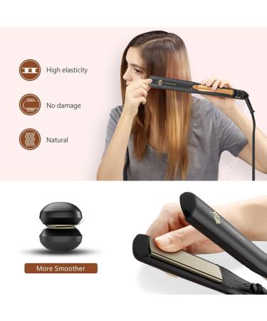 Jinri Titanium Hair Straightener - 0.8 inch Travel Flat Iron Dual Voltage Black - Perfect for International Use - Buy Online on GoSupps.com
