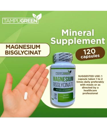 TAMPUGREEN Magnesium Bisglycinate High Absorption Muscle & Nerve Support Relaxation & Sleep Support 200 mg 120 Tablets GMP Certified - Buy Online on GoSupps.com