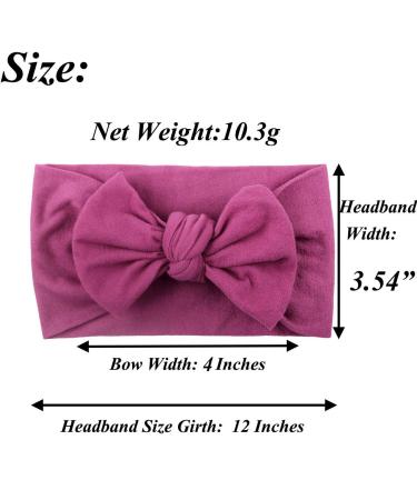 JOYOYO 16 Colors Soft Wide Turban Baby Headbands with 4.5 Hair Bow - Hair Accessories for Girls, Infants, Newborns, Toddlers, Kids - Buy Online on GoSupps.com